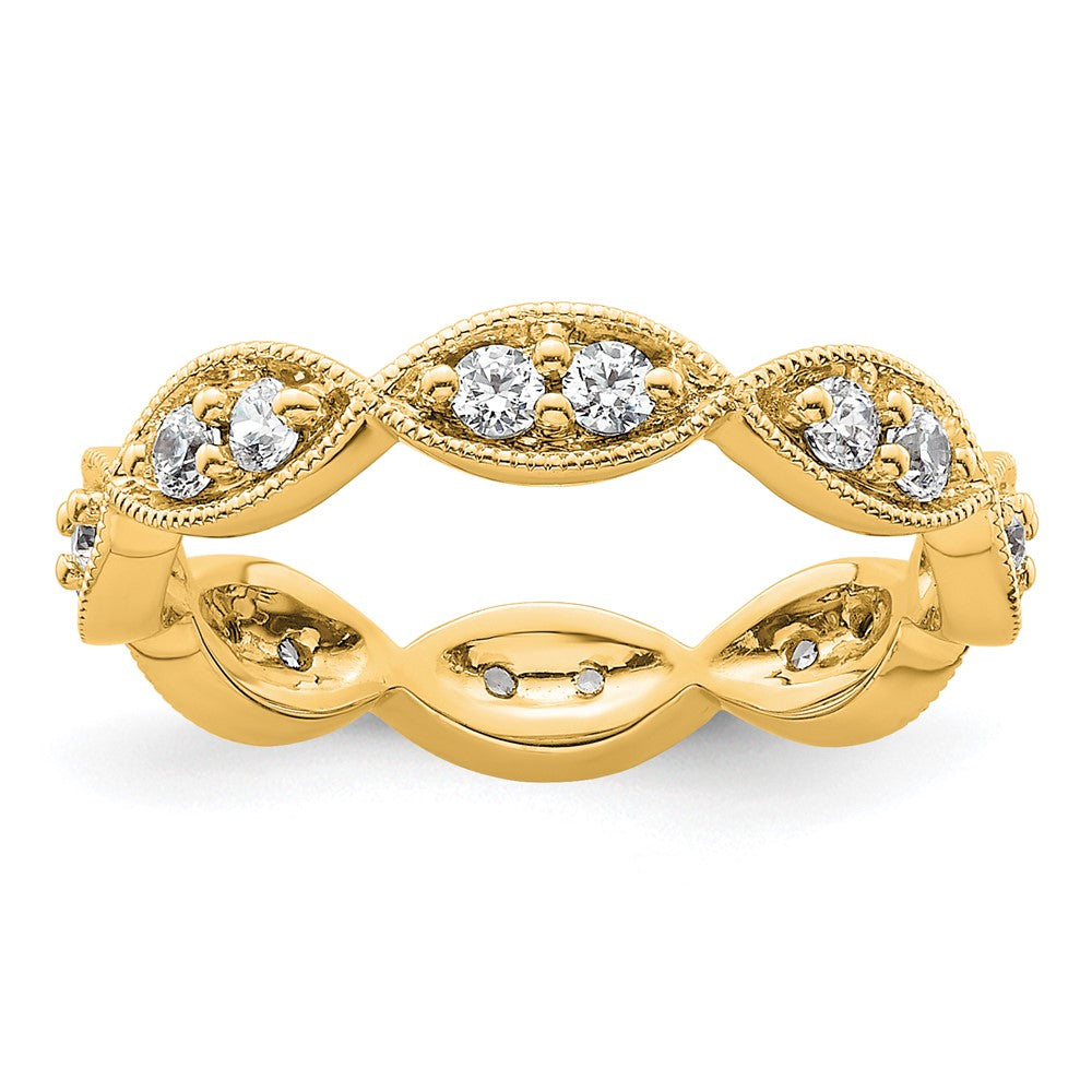 Buy Exclusive 1/2 Carat Diamond Pave Eternity Band - 14K Gold, Size 5.5