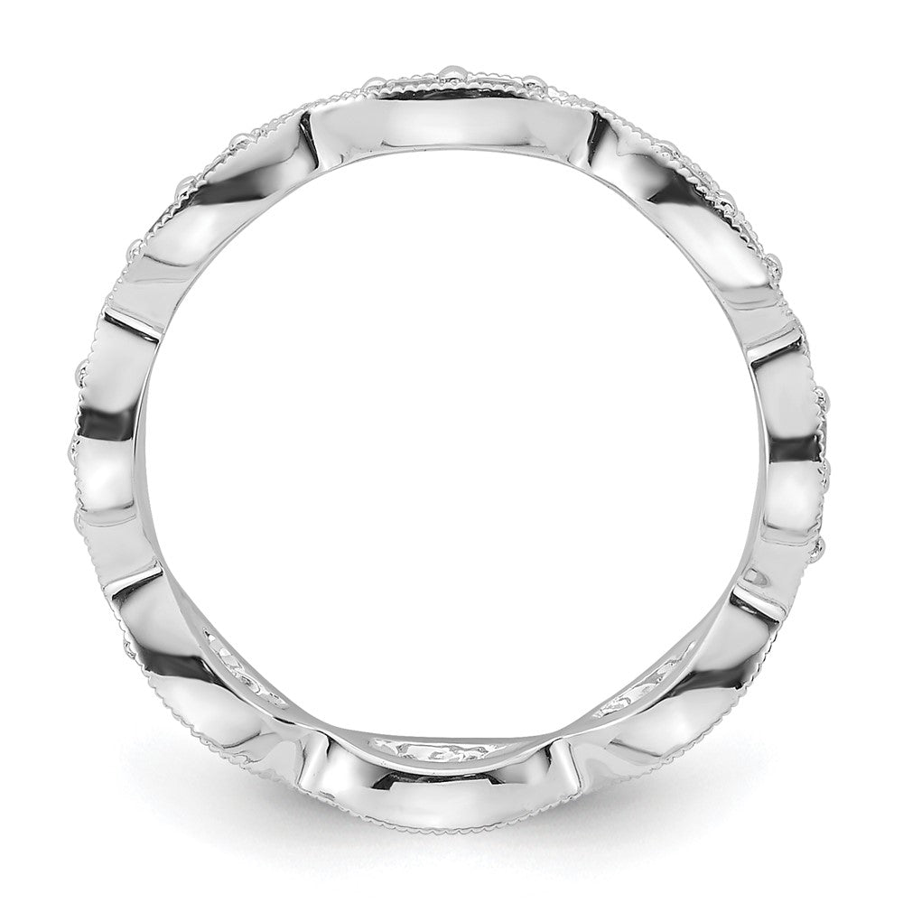 Shop Exclusive 14K White Gold Vintage Diamond Eternity Band - 1/2 Carat, Size 6.5
