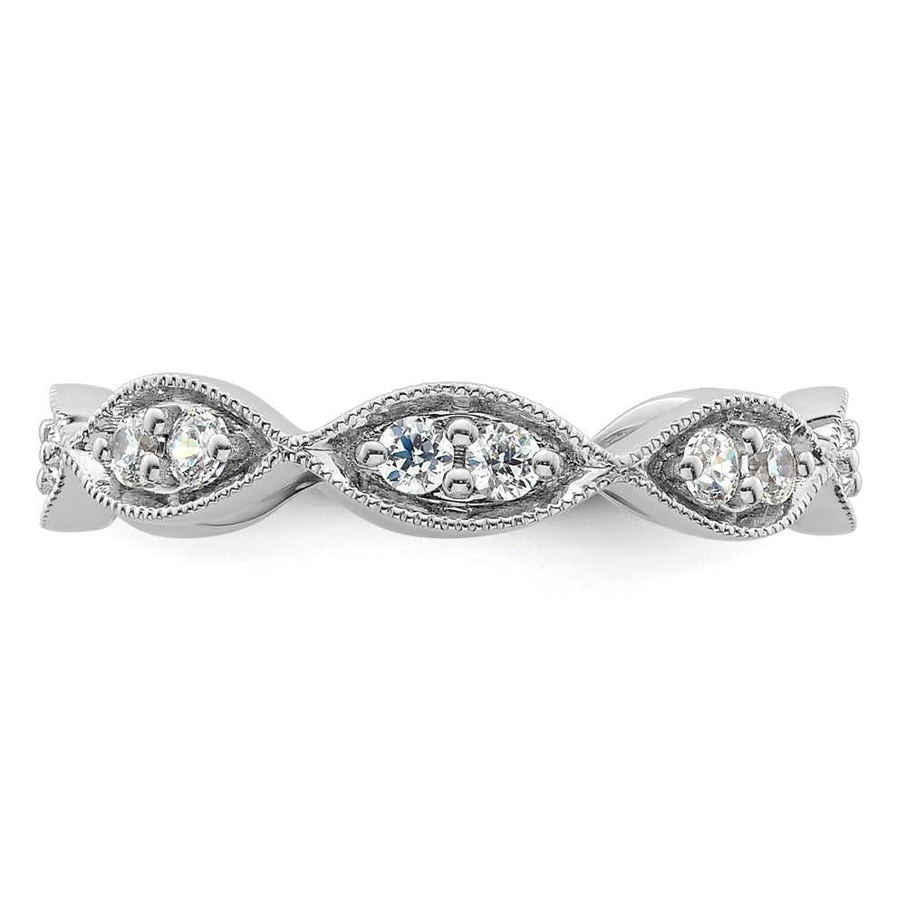 Shop Exclusive 14K White Gold Vintage Diamond Eternity Band - 1/2 Carat, Size 6.5