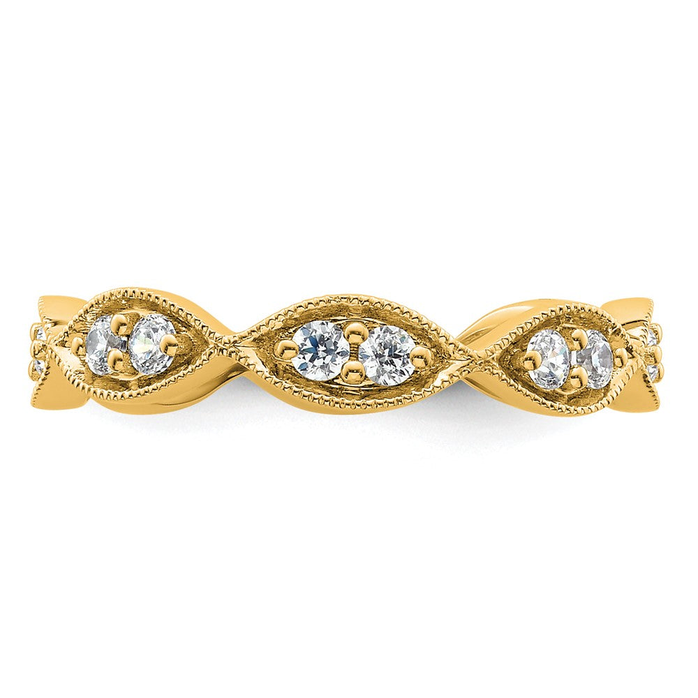 Order Affordable 14K Vintage 1/2 Carat Diamond Pave Eternity Band - Size 6.5