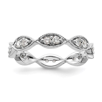 Shop Exclusive 14K White Gold Vintage Eternity Band - 1/2 Carat Diamonds, Size 7.5