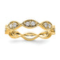 Buy 14K Polished Vintage Pave Diamond Eternity Band - 1/2 Carat, Size 7, Stylish-10