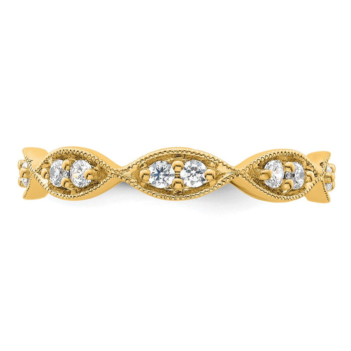 Buy Stylish 14K Vintage Diamond Pave Eternity Band - 1/2 Carat, Size 8.5-3