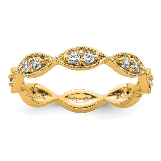 Buy Stylish 14K Vintage Diamond Pave Eternity Band - 1/2 Carat, Size 8.5