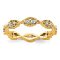 Buy Stylish 14K Polished Vintage Pave Diamond Eternity Band - Size 8, 1/2 Carat-3