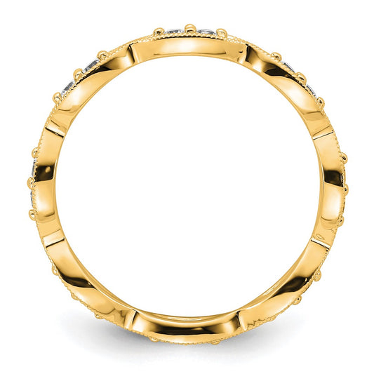 Buy Stylish 14K Gold Vintage 1/2 Carat Diamond Pave Eternity Band, Size 9