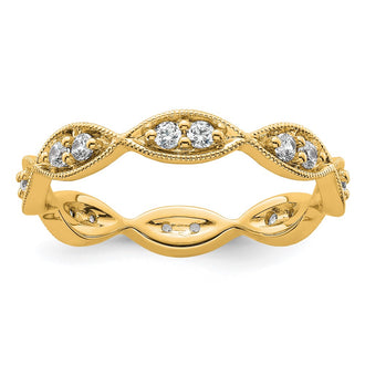 Buy Stylish 14K Gold Vintage 1/2 Carat Diamond Pave Eternity Band, Size 9