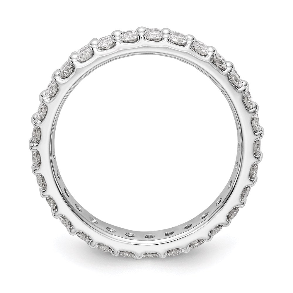 Exclusive 14K White Gold Eternity Band - 2-Carat Lab-Grown Diamond, Size 7