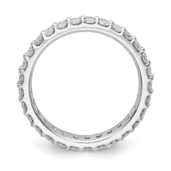 Exclusive 14K White Gold Eternity Band - 2-Carat Lab-Grown Diamond, Size 7-2
