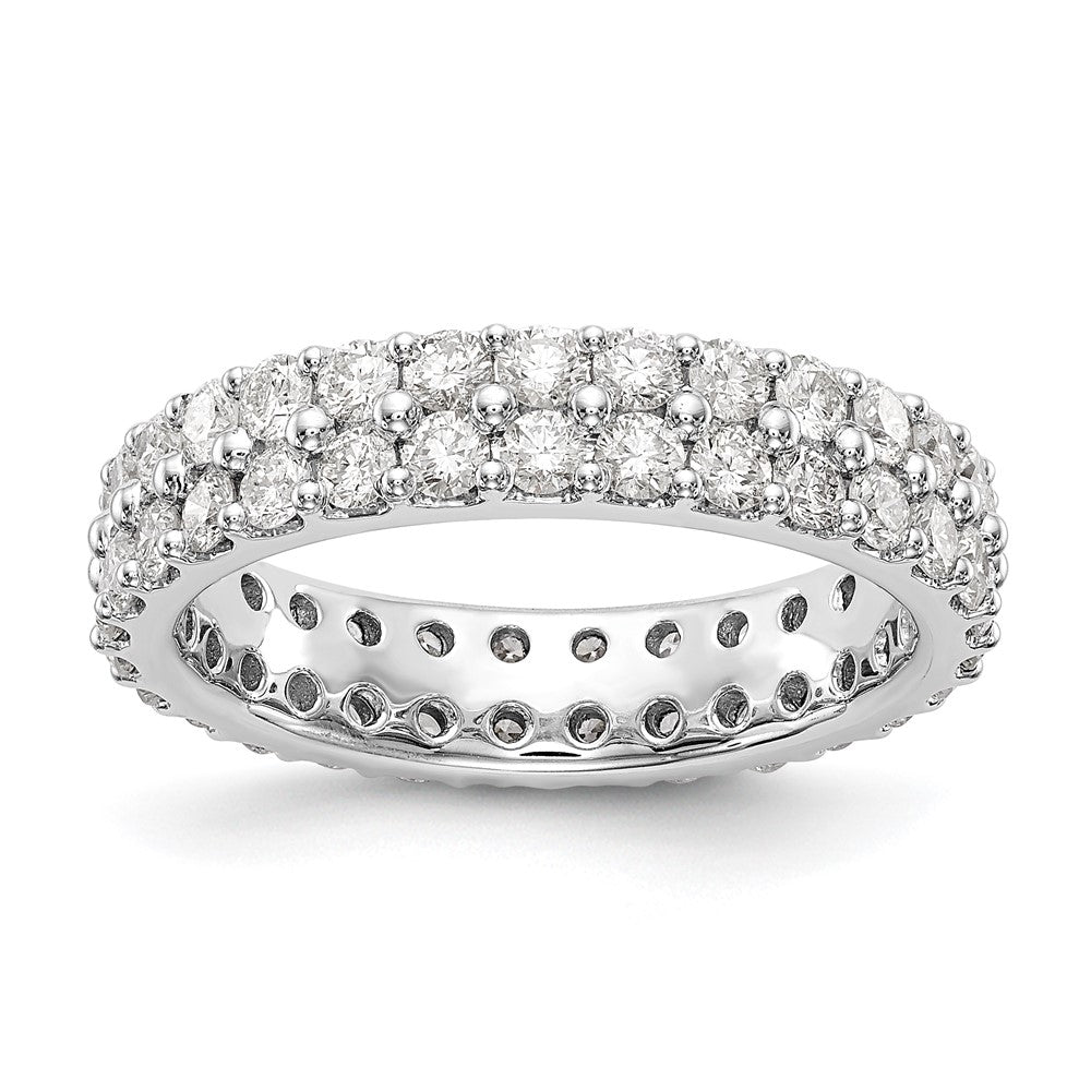 Exclusive 14K White Gold Eternity Band - 2-Carat Lab-Grown Diamond, Size 7