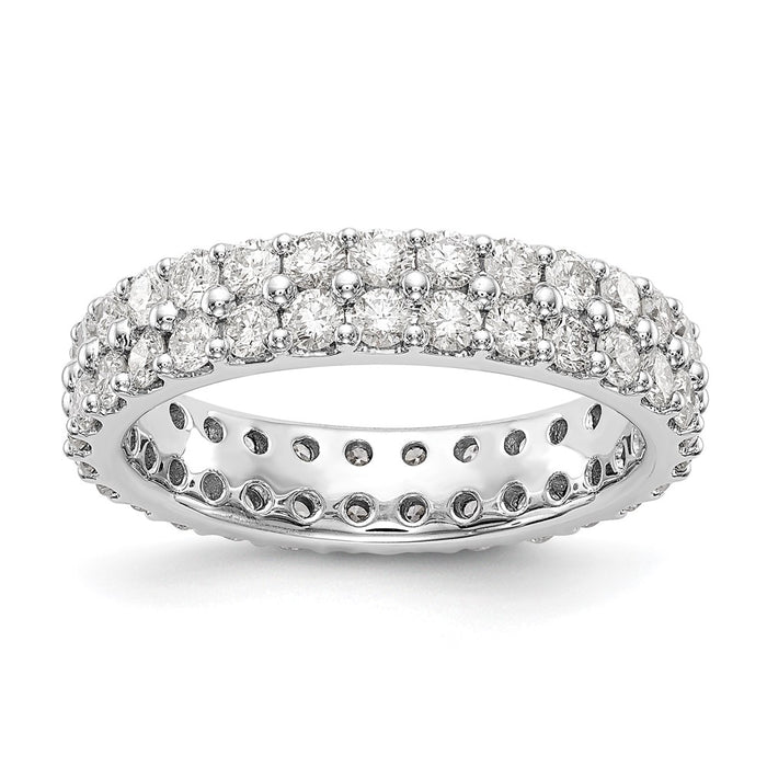 Exclusive 14K White Gold Eternity Band - 2-Carat Lab-Grown Diamond, Size 7-1