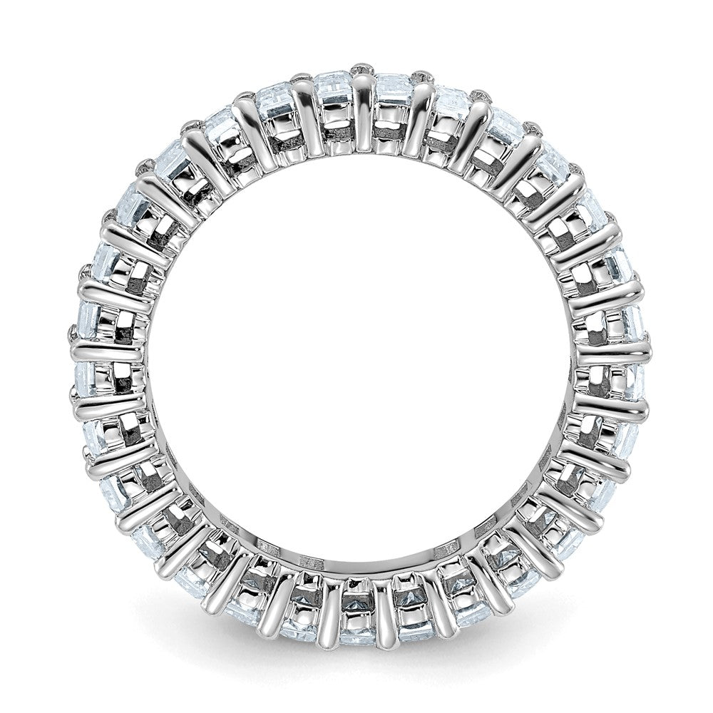 Buy Stylish 14K White Gold Emerald-Cut Moissanite Eternity Band - Luxury Value
