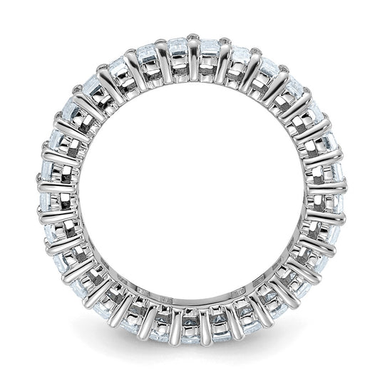 Exclusive 14K Emerald-Cut Moissanite Eternity Ring - Stylish & Affordable Luxury
