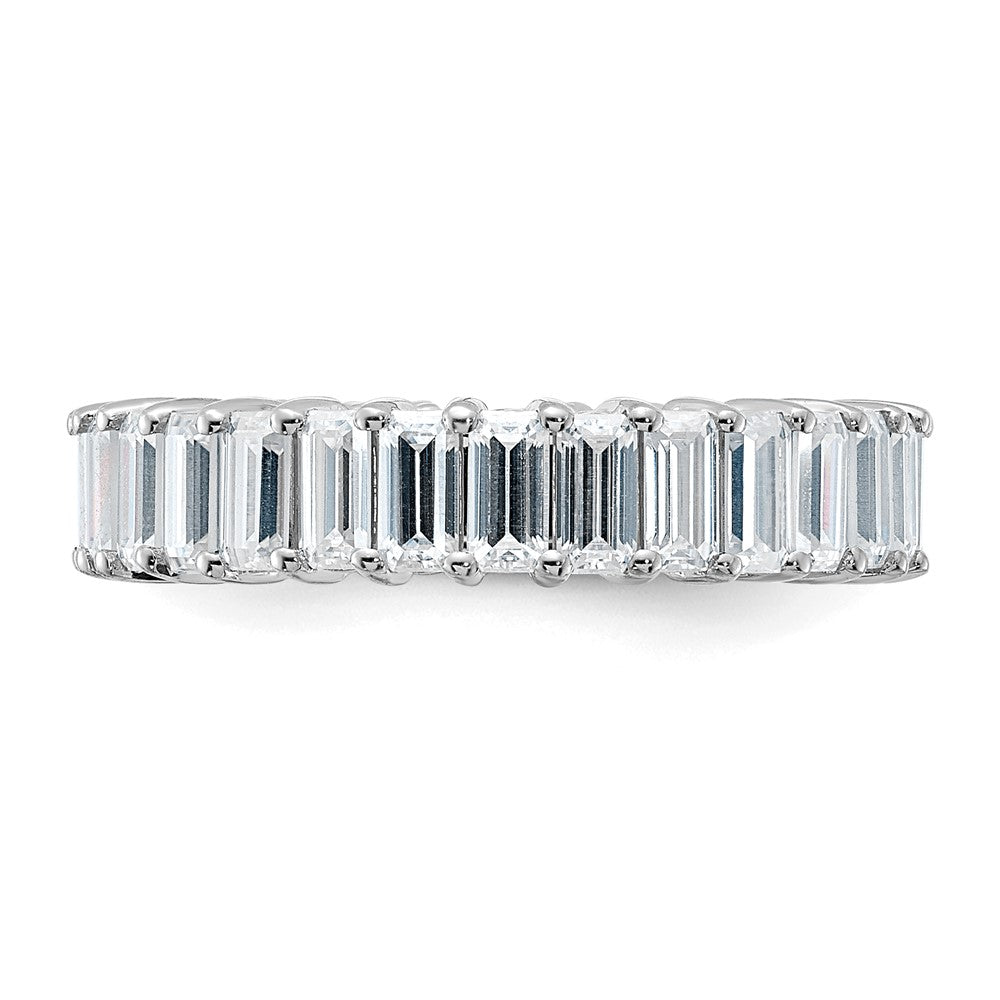 Buy Stylish 14K White Gold Emerald-Cut Moissanite Eternity Band - Luxury Value