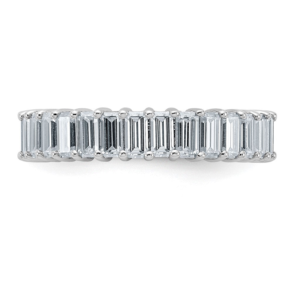 High-Quality 14K Emerald-Cut Moissanite Eternity Ring | Stylish & Affordable Jewelry