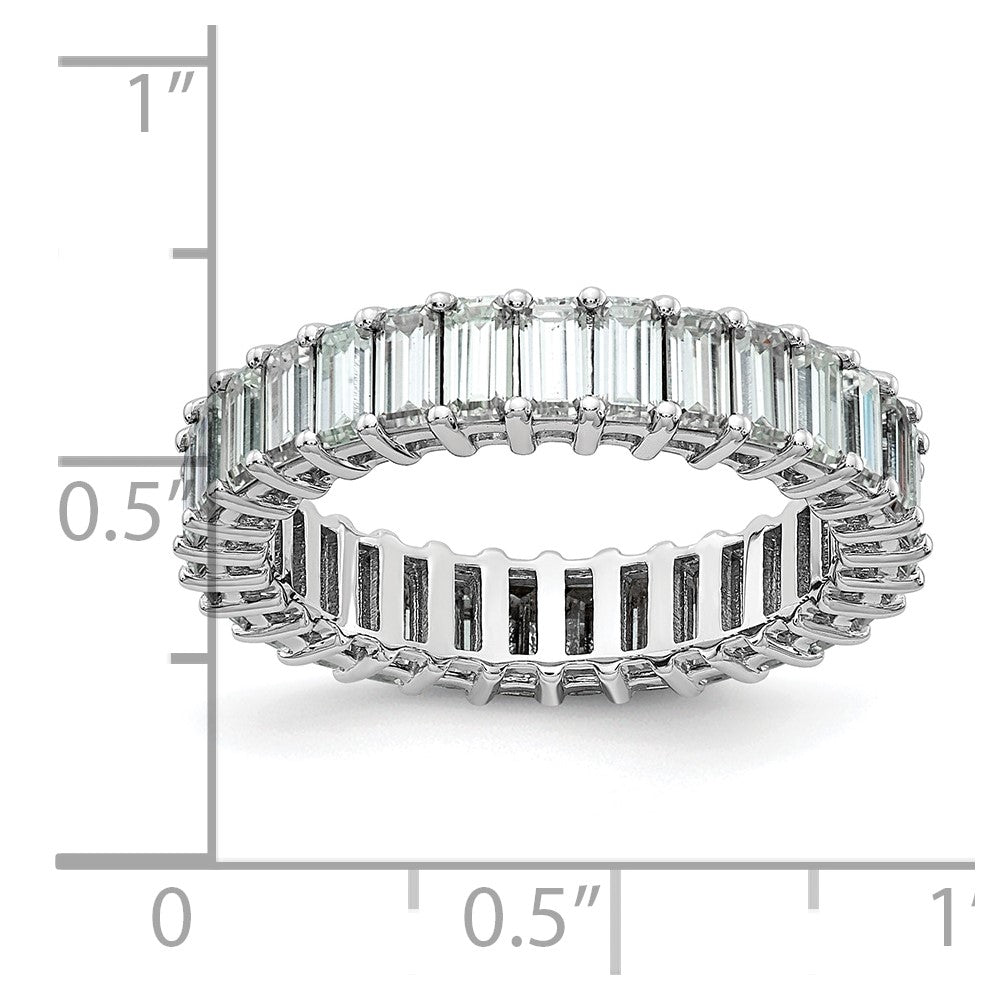 High-Quality 14K Emerald-Cut Moissanite Eternity Ring | Stylish & Affordable Jewelry