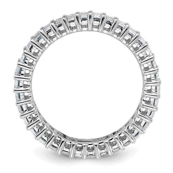 14K Moissanite Eternity Band - Emerald-Cut