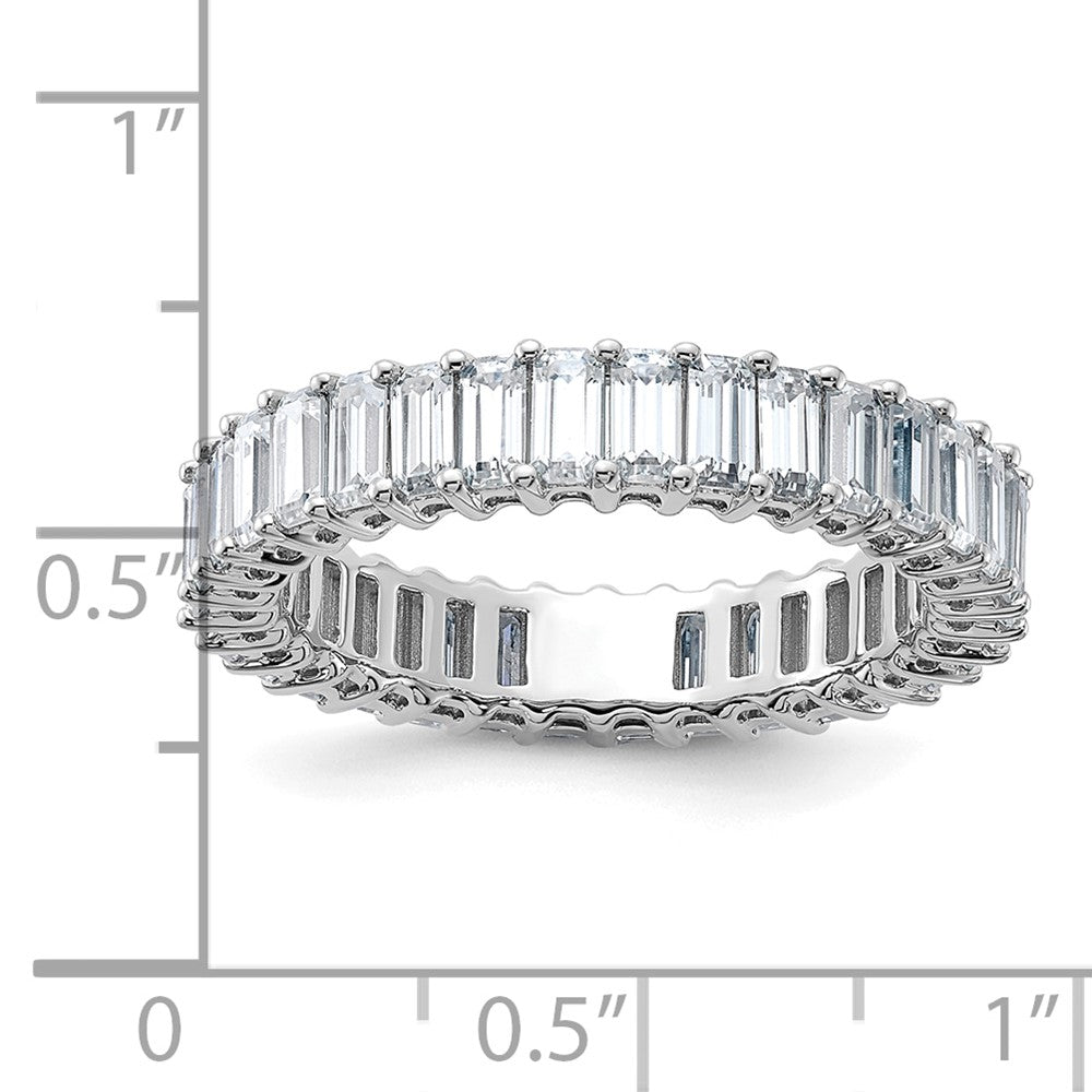 Shop Stylish 14K Emerald-Cut Moissanite Eternity Band | D E F Colorless, Affordable