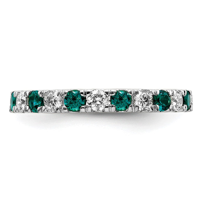 Shop 14K White Gold 3/4 Carat Diamond & Alexandrite Eternity Band - Value Style-3