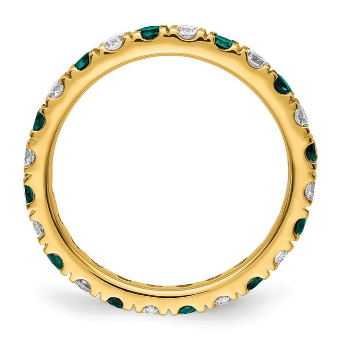 Shop 14K Gold 3/8 Carat Diamond Eternity Band | Stylish Alexandrite, Size 5-2