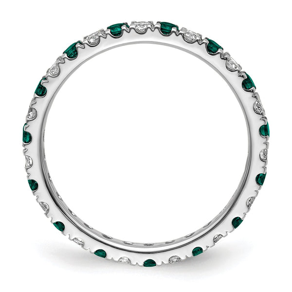 14K White Gold Eternity Band with 1/2 Carat Lab-Grown Diamonds