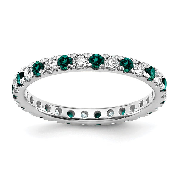 14K White Gold Eternity Band with 1/2 Carat Lab-Grown Diamonds