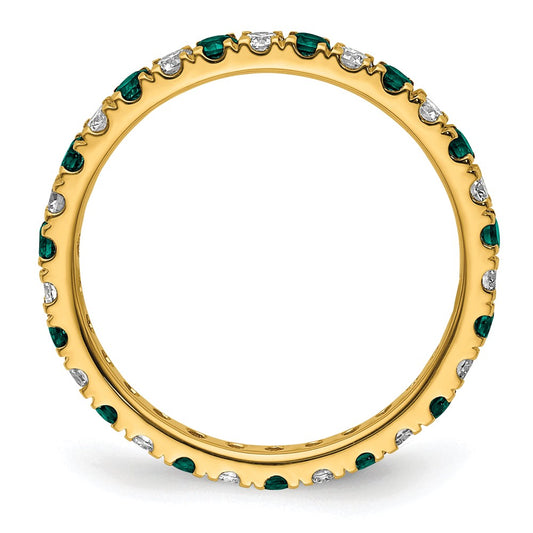 Buy 14K Gold Eternity Band - 3/8 Carat Lab-Grown Diamond & Alexandrite, Stylish!