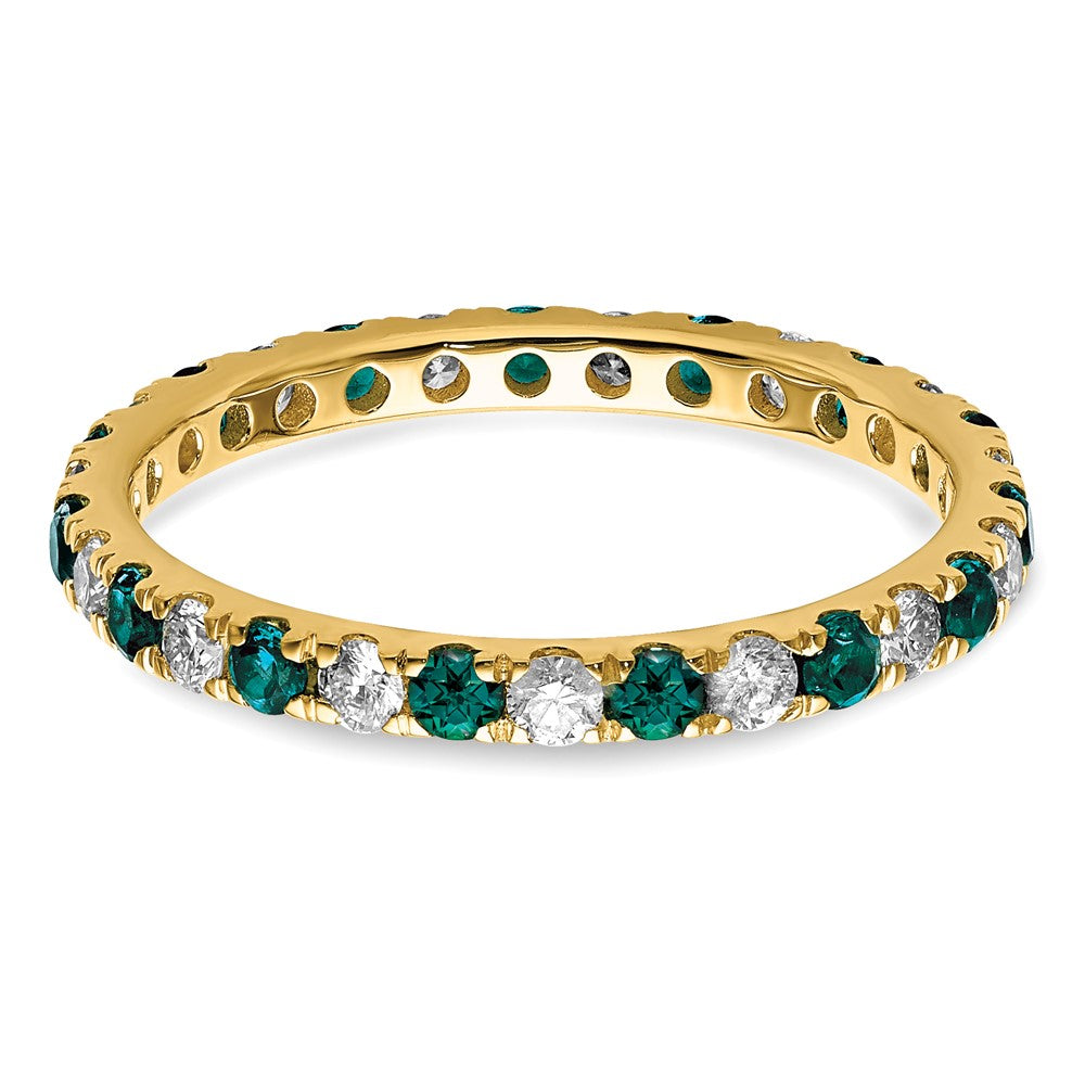 Buy 14K Gold Eternity Band - 3/8 Carat Lab-Grown Diamond & Alexandrite, Stylish!