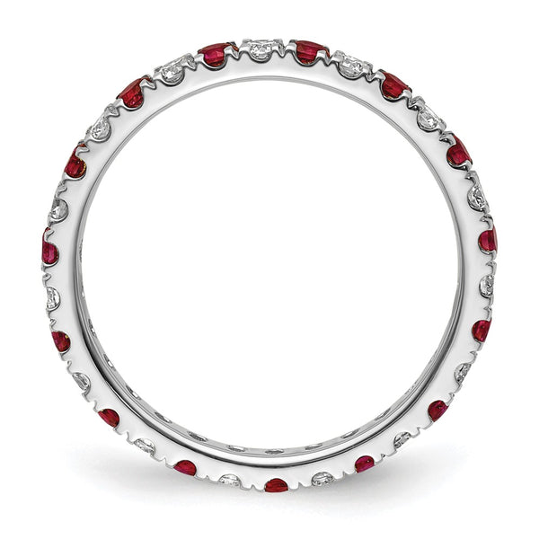 14K White Gold Eternity Band with 3/8 Carat Lab-Grown Diamond