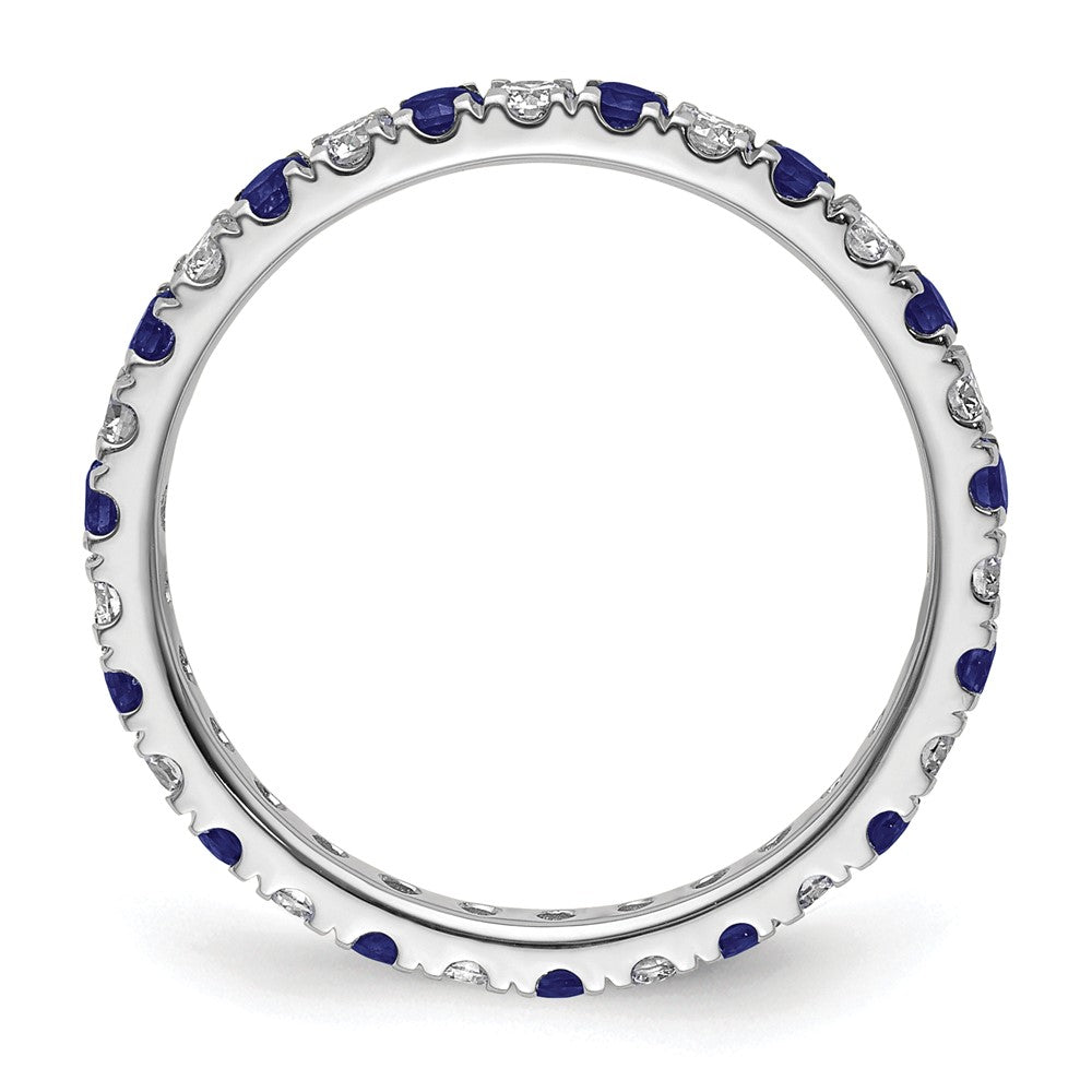 Shop Stylish 14K White Gold Eternity Band with 3/8 Carat Diamond & Sapphire