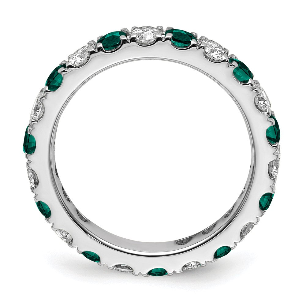 High-Quality 14K White Gold Eternity Band with 1.2 Carat Diamonds - Stylish Value