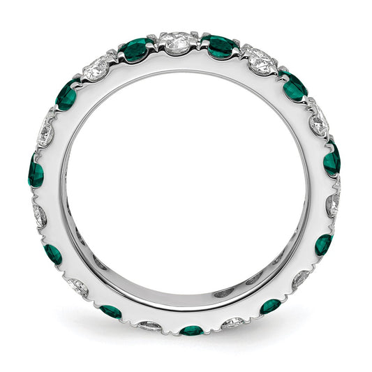 High-Quality 14K White Gold Eternity Band with 1.2 Carat Diamonds - Stylish Value