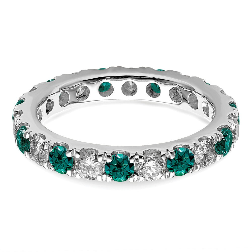 High-Quality 14K White Gold Eternity Band with 1.2 Carat Diamonds - Stylish Value