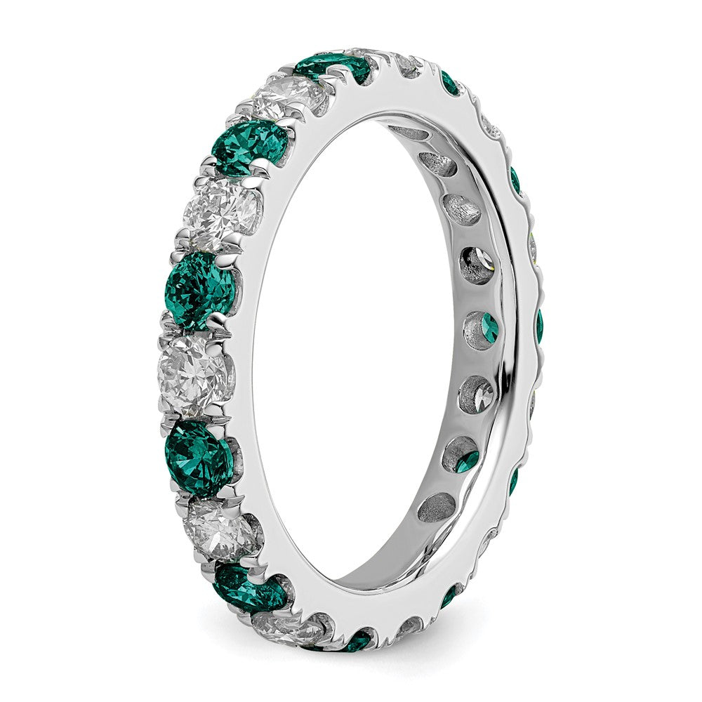 High-Quality 14K White Gold Eternity Band with 1.2 Carat Diamonds - Stylish Value