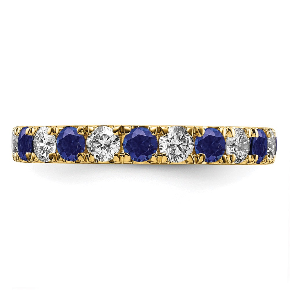 Buy Exclusive 14K Gold Eternity Band with 1.2 Carat Lab-Grown Diamond & Sapphire
