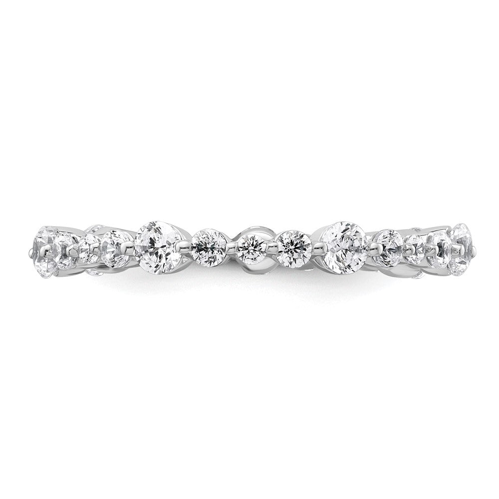Shop Exclusive 14K White Gold Diamond Eternity Band - 5/8 Carat, Stylish Size 5.5
