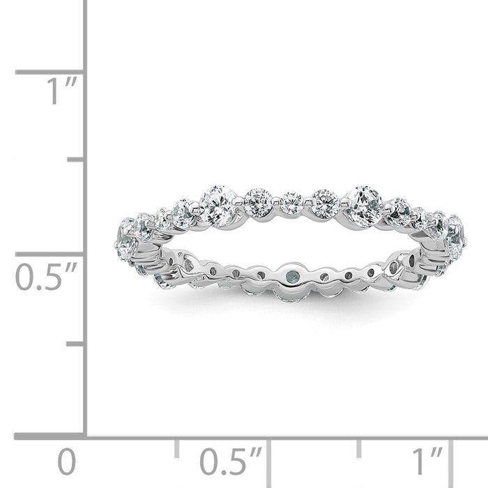 Buy Stylish 14K White Gold 5/8 Carat VS Diamond Eternity Band - Size 4.5-4