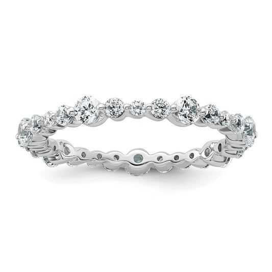 Shop Exclusive 14K White Gold Diamond Eternity Band - 5/8 Carat, Stylish Size 5.5