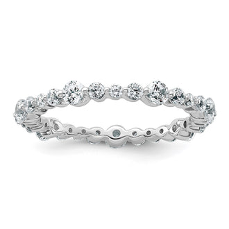 Buy Stylish 14K White Gold 3/4 Carat VS Diamond Eternity Band - Size 6