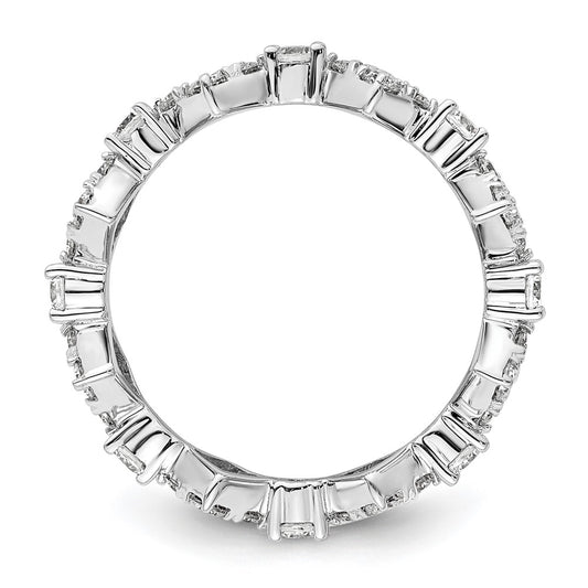 Exclusive 1 Carat VS Diamond Eternity Band in 14K White Gold - Size 4