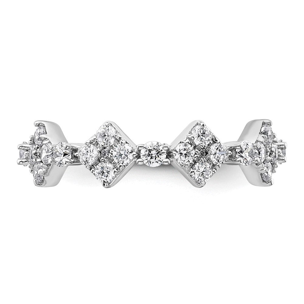 Exclusive 1 Carat VS Diamond Eternity Band in 14K White Gold - Size 4
