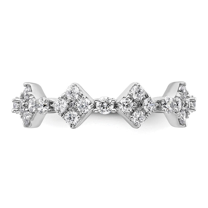 Exclusive 1 Carat VS Diamond Eternity Band in 14K White Gold - Size 4-3
