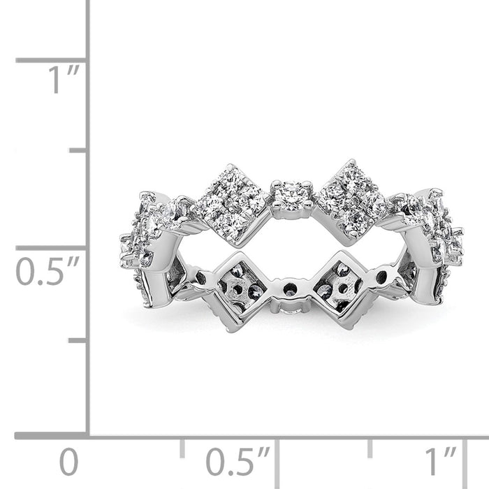 Exclusive 1 Carat VS Diamond Eternity Band in 14K White Gold - Size 4-4