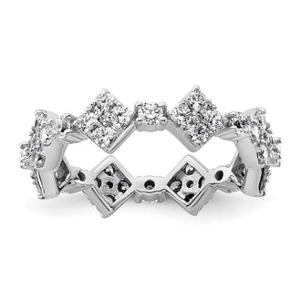 Shop Exclusive 14K White Gold Eternity Band, 1 Carat VS D-E-F - Size 5.5