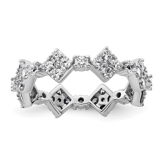 Exclusive 1 Carat VS Diamond Eternity Band in 14K White Gold - Size 4