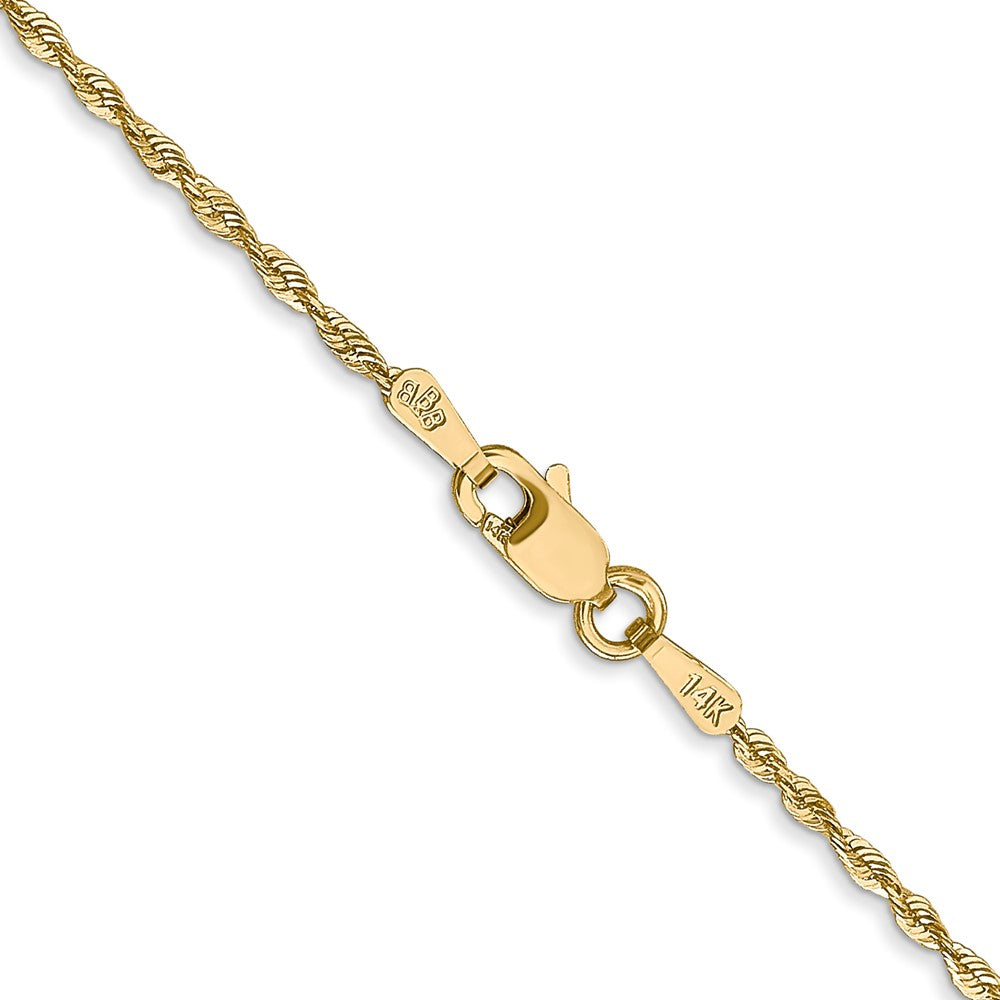 High-Quality 14K Gold 30-Inch 1.5mm Diamond-Cut Rope Chain - Stylish Value!