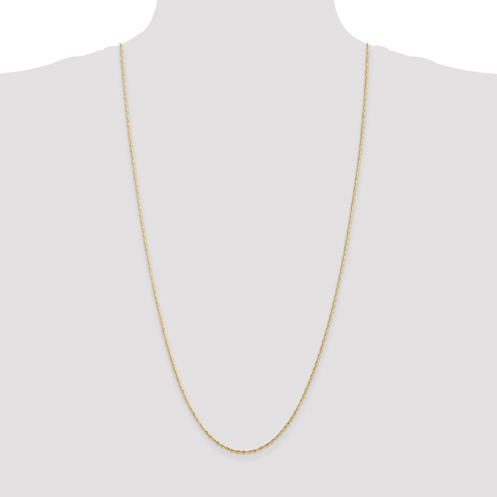High-Quality 14K Gold 30-Inch 1.5mm Diamond-Cut Rope Chain - Stylish Value!
