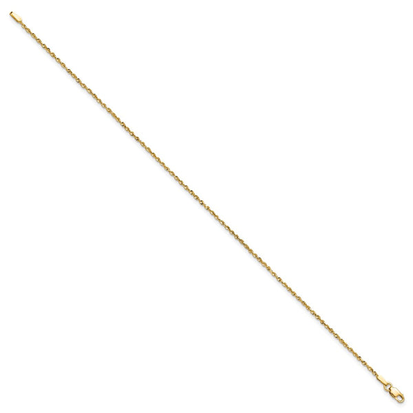14K Gold 1.5mm Diamond-Cut Rope Chain