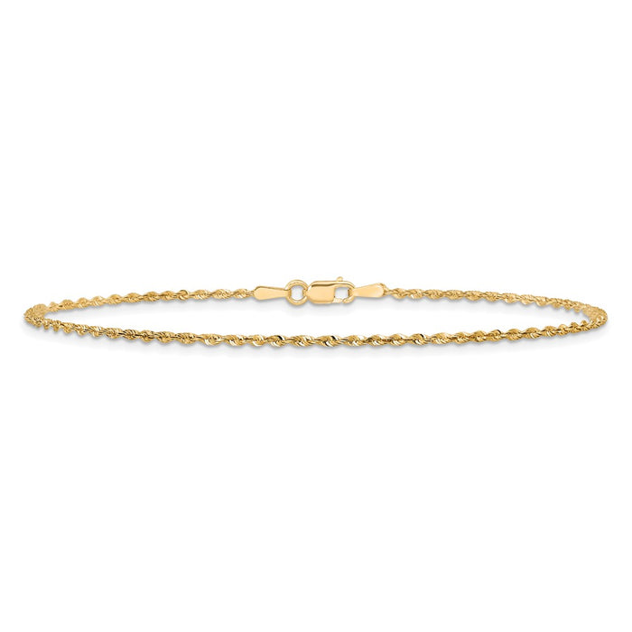 Exclusive 14K Gold 7-Inch 1.5mm Diamond-Cut Rope Chain - Affordable Luxury-4