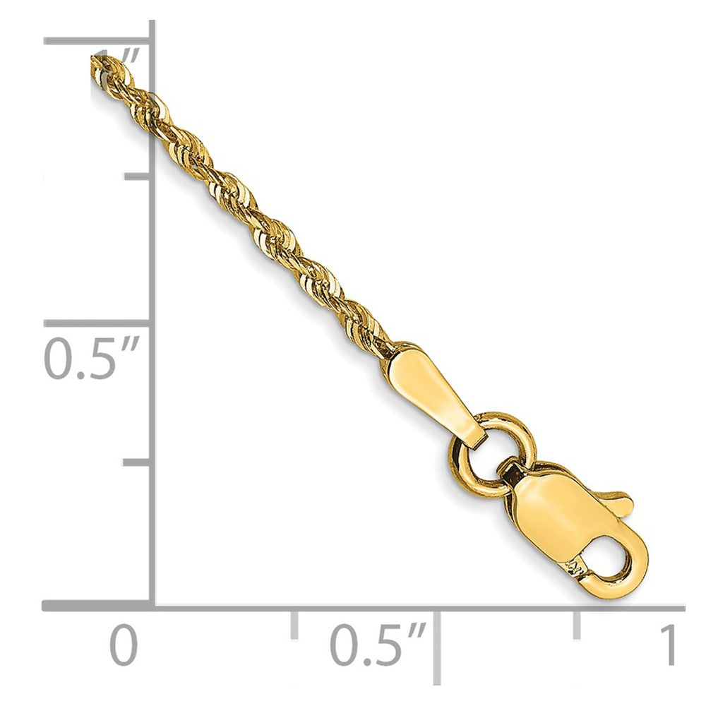 Exclusive 14K Gold 7-Inch 1.5mm Diamond-Cut Rope Chain - Affordable Luxury